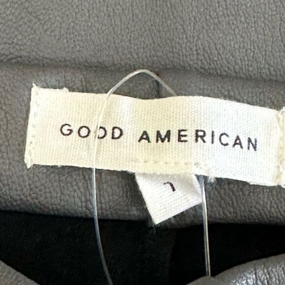 Good American Better Than Leather Faux Leather Pull On Leggings in Chrome Size S - Picture 6 of 6